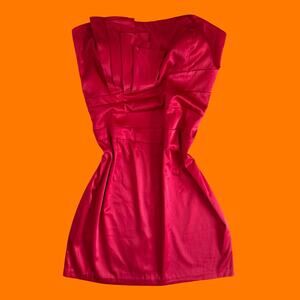 00's vintage red satin strapless y2k dress Size 11 Jessica Mcclintock Gunne Sax